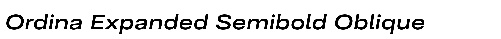 Ordina Expanded Semibold Oblique image